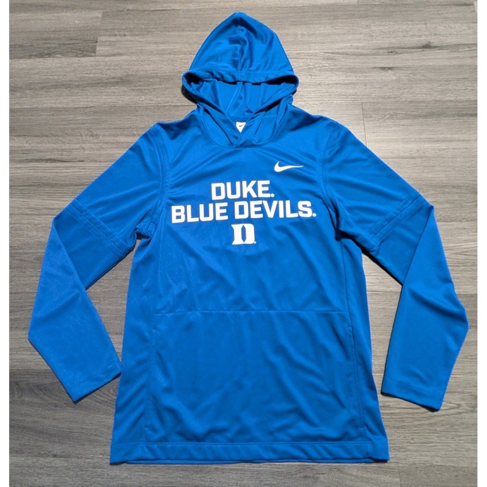 Nike Duke Blue Devils Sideline Lightweight Dri-Fit Long Sleeve Hoodie Size Small